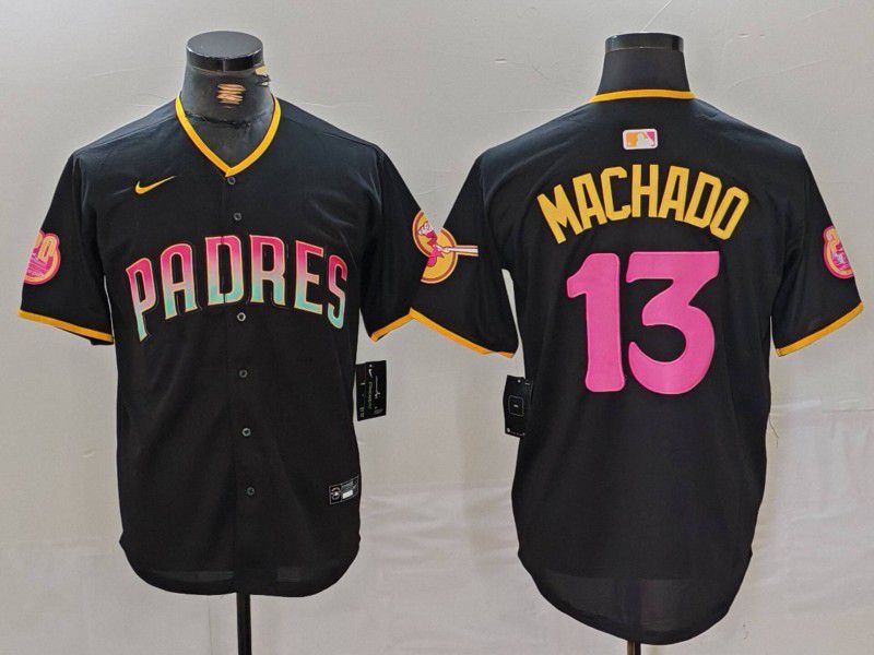 Men San Diego Padres 13 Machado Black Jointly 2024 Nike MLB Jersey style 5
